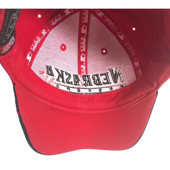 Nebraska Cornhuskers Starter Baseball Hat Cap Huskers Adjustable Strapback Vtg - Picture 9 of 10